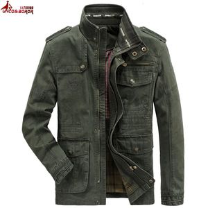 Men's Jackets Autumn winter Jacket Men Pure Cotton Business Casual Cargo Jackets Army Military Motorcycle Bomber Coats Male Jaqueta Masculina 231010