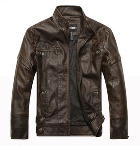 Herren-Leder-Kunstleder-Herren-PU-Jacke mit Stehkragen, kurze Fahrrad-Lederjacke, gepaart mit hochwertiger, modischer, lässiger Herren-Motorradjacke 231010