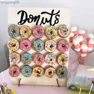 Andra festliga festförsörjningar Bröllopsdekoration Trä donut stativ väggdessert munkbord bröllop leveranser barn födelsedagsfest baby dusch R231011