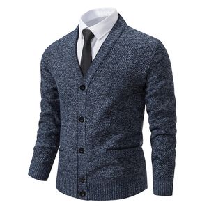 Maglioni da uomo Primavera Autunno Cardigan Uomo Scollo a V Maglione lavorato a maglia Cappotti Tinta unita Uomo Casual Maglione Cardigan Giacca Slim Maglieria Top Uomo 231010