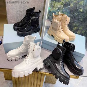 Stiefel Top Qualität Mode Designer Stiefel Damenschuhe Ankle Boot Pocket Black Pr Roman Bootss boodels Inspired Combat White Cowboy Chelsea boot ada Women Q231012