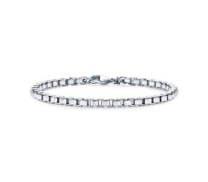 Runda pulseira de ligação veneziana de alta qualidade em metal aço inoxidável para homens mulheres joias clássicas corrente de ligação 4956318
