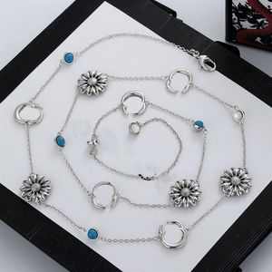 New Product Charm Long Necklace Silver-plated Chain Necklace Letter Enamel Necklace for Woman Jewelry Supply2990