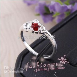 100st Sil Silver Plated Mix Style Rhinestone Crystal Rings Fit For Wedding Biryruation Graduation Party Fashion Jewelry2652