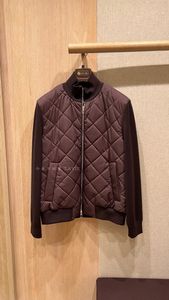 Herrjackor vinter loro piana casual burgogne carred rhombic jacka