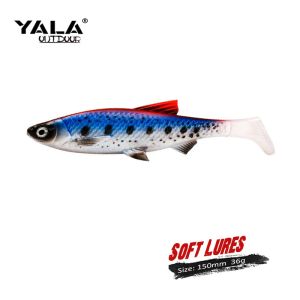 35 g 15,5 cm weiche Kunststoff-Angelköder Bionic Fishing Batis T Tail Big Soft Lure Fishing Gummiköder für Basskarpfen