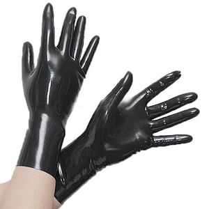Lateksowe krótkie rękawiczki 0 4 mm zużycie klubowe dla sukienki dla katsuitów gumowy kostium fetyszy 307m