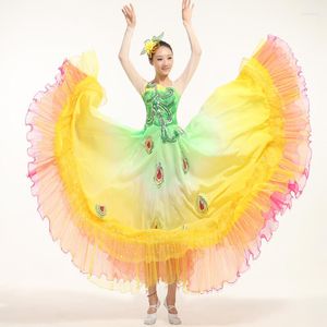 Stage Wear Hmong Clothes Sequined Pavaner Costume Peacock Dance Big Expansion Skirt Modern Classical Performance