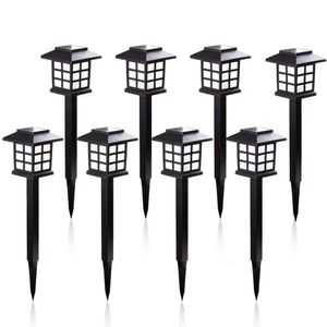 Other Event Party Supplies 2 6 8pcs Led Solar Pathway Lights Waterproof Outdoor Lamp for Garden Landscape Yard Patio Driveway Walkway Lighting 231011