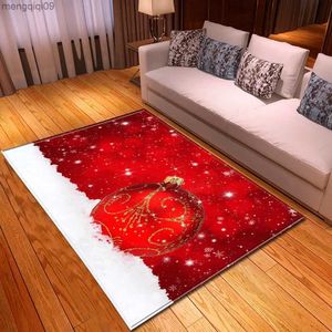 Christmas Decorations Nordic Red Ball Big Carpet Home Living Room Bedroom Gorgeous Flower Floor Mat Bath Non-slip Rug Christmas Decor