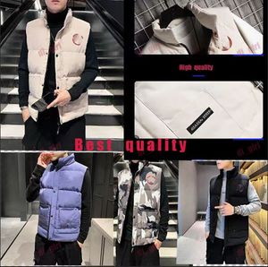 Högkvalitativ designer Down Vest Pocket Jackets Womens Parkas Långärmad dragkedja märken Män Downs Casual Coat Goose Vests Women's Down Vest