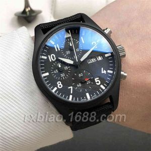 quality for hight Designer chronograph luxury Watches IWCS Men watch Mechanics Wristwatch Fighter 3777 Pilot Top Timing Six Pin Luminous Waterpro U3Q9