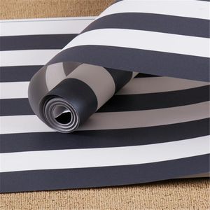 Wallpapers Non-Woven Fabric Black And White Vertical Stripes Modern Minimalist Cool Living Room Bedroom Study TV Background