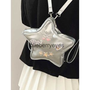 Styl plecakowy Cross Body Srebrna torba Summer 2023 Nowy plecak Sparksing Five Point Crossbody Bagblieberyeyes