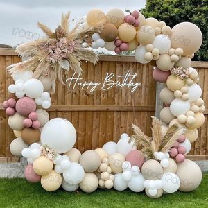 Weitere Partyzubehör für Veranstaltungen, doppelte Creme-Pfirsich-Boho-Luftballons, Girlande, Hochzeit, Verlobung, Dekoration, Ballon, Rose, Nude, Ballonbogen, globale Geburtstagsdekoration 231011