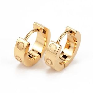 Titanium steel 18K rose gold love earrings for women exquisite simple fashion women's earrings jewelry gifts197F