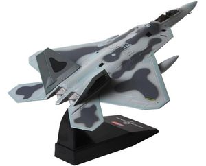 1 100 Scale Airplane Model Toys USA F22 F22 Raptor Fighter Diecast Metal Plane Model Toy For Kids Gift Collection Y200428230p7846230