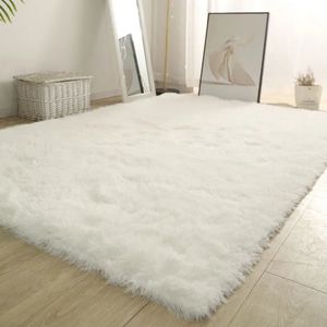 Carpets White Fluffy Hall Carpet Modern Living Room Bedroom Home Decor Large Mats Thickened Non-Slip Girl Children's Pink Furry Rug 231010