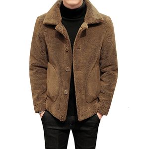 Giacche da uomo Giacche autunnali e invernali cappotti giacca in cotone double face moda uomo più cappotto in velluto di lana stile britannico slim 231011