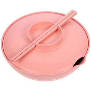 Bowls Ramen Bowl Lid Instant Noodle Kitchen Chopsticks Household Soup Multifunction Large Noodles Multi-use Congee Serving