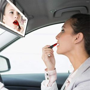 Interior Accessories Universal Car Sun Visor Mirror LED Makeup Set With 3 Type Lights Built-in Lithium Battery Touch Sensor Rechargeable