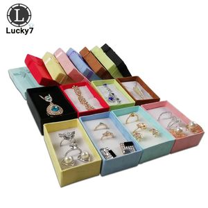Smyckeslådor olika färger 12 st lot set display box för halsband örhängen ring 5 8 2 5 cm förpackning skuggarrangör 231011