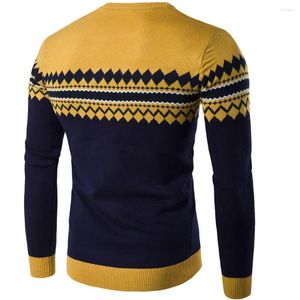 Męskie swetry modne okrągłe szyi Sweter Sweatek Zimowa Zimowa Załoga Załoga Długie rękawy Grube stylowe pulower na jesień