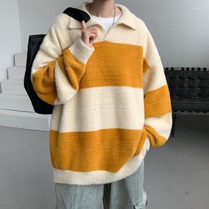 Männer Pullover M-8XL Plus Größe Stricken Warme Pullover Harajuku Langarm Jumper Männer Lose Fit Casual Streetwear Pullover Kleidung