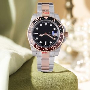 Męskie zegarek luksusowe designerskie zegarki Montre luksusowe relOJ 40 mm czarna tarcza automatyczna mechaniczna ceramiczna moda ze stali nierdzewnej Wodoodporne zegarki Luminous Sapphire