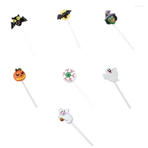 Festive Supplies Halloween Cake Topper Pumpkin Ghost Bat Decoration Insert Cupcake Signs