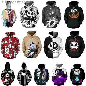 Womens Hoodies Sweatshirts Nightmare 3D Print Christmas Mens Hoodies Unisex Halloween Cosplay Anime Nightmare Hoodie Sweatshirts Streetwear Funny PulloverL231