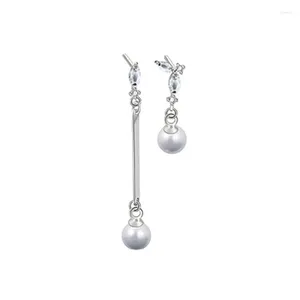 Dangle Earrings Long Luxury Imitation Pearl Silver 925 Jewelry Ol Style Piercing Tassel Gold Accessories For Women Aesthetic Party Gift