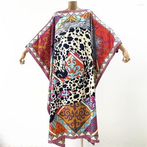 Women's Swimwear 2024 Summer Women Cardigan Stitch Robe Cocktail Sexcy Boho Maxi African Holiday Batwing Sleeve Silk Feeling Kimono CAFTAN