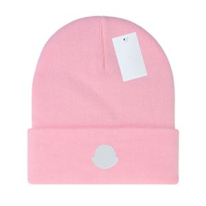 Outono e inverno MONCLiR Homens mulheres chapéu de malha clássico designer Beanie Cap masculino gorro térmico de pele de coelho 18 cores estão disponíveis C-13