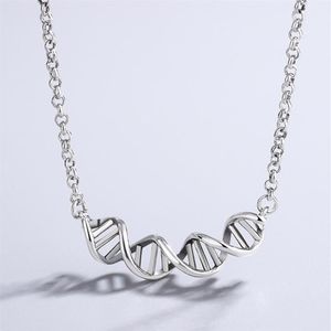 チェーンVentfille 925 Sterling Silver Dna Ed Spiral Necklace for Women Personality Trendy Party Gifts Jewelry 2021 Drop273Z