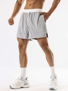 Männer Shorts Sommer Männer Mode Strand Casual Einfarbig Mesh Atmungsaktiv Schnell Trocknend GYM Basketball Muskel Training Jogginghose