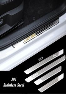 Ultrathin rostfritt stål skrapplatta dörr för vw golf 7 mk7 golf 6 mk6 välkommen pedal tröskel biltillbehör 201120156456151