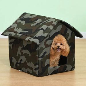 Cat Beds Furniture Foldable Cat House Outdoor Waterproof Pet House for Small Dogs Kitten Puppy Cave Nest with Pets Pad Dog Cat Bed Tent Supplies 231011