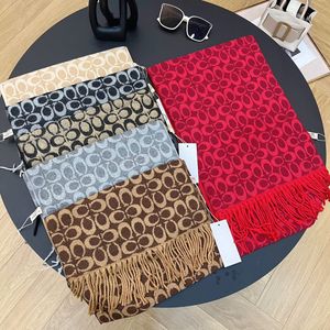 Cashmere Scarf Designer LetterTop Quality Woman Shawl Fashion Double-Sides Soft Håll varm Långt tjockare Autumn Winter Christmas