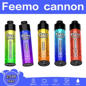 Vape descartável Airflow vende quente Feemo Cannon vaporizador de cigarro eletrônico descartável 0,5ohm Big Cloud 18ml e suco 0,8% nic envio do armazém da UE