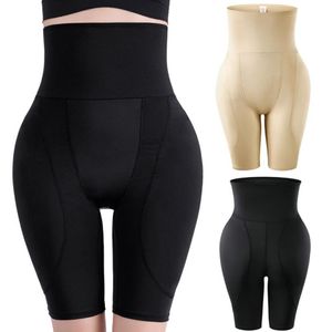 Calças abdominais femininas modeladoras de cintura alta, glúteos e quadris, espartilhos com almofadas de inserção, calças falsas para levantar o bumbum, pós-parto, modelador corporal