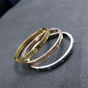 Miłość Bangle Screw Mens Bransoletka Luksusowa projektant biżuterii Wedding Non thass femme cjeeweler Boże Narodzenie Plane Gold Brace201k