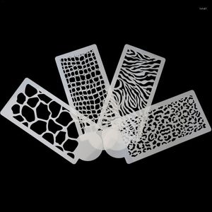 Bakeware Tools Cake Stencils Buttercream Frosting For Decorating Border Mold Set Leopard Snake Crocodile 4 Patterns Are Provided