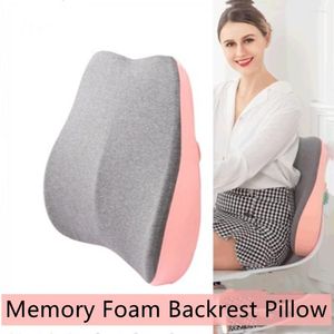 Pillow Memory Foam Back Home Detachable Backrest S Arc Lumbar Support Washable Chair Pad Office Waist Seat Mat