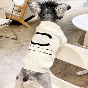 Designer söt hund tröja hund katttryck pullover stickkläder schnauzer bichon corgi teddy husdjur stickad tröja