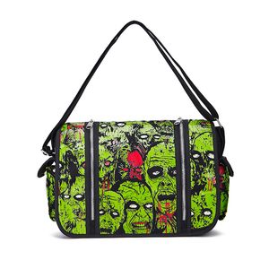 Saco de designer de luxo saco de lona na moda de halloween impresso personalizado um ombro crossbody saco de um ombro