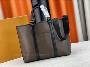 Bolsa masculina de luxo pastas de designer de couro genuíno bolsas para laptop semana - End tote voyage business bags Men Document Bag bolsa de ombro feminina M45734