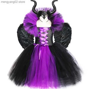 Theme Costume Witch Tutu Dress for Baby Girls Halloween Comes for Kids Girl Fancy Dresses Knee Length The Witches Child Clothes T231011