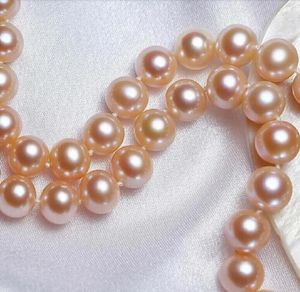Charms 18 inch AAAA Japan Akoya 910mm pink pearl necklace 14k gold clasp 231010