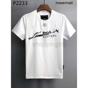 スリーブPP KSEメンズTシャツTシャツフィリッププレーンメンデザイナーPPスカル1PJ24ダイヤモンドショールプラインドルヒグマフィリップスP22222ブランドOネックハイ5S122